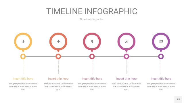 紫黄色时间轴PPT信息图15