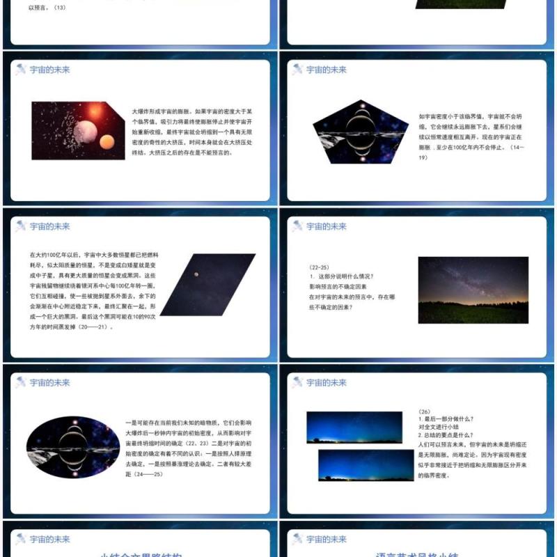 部编版高中语文必修五宇宙的未来课件PPT模板