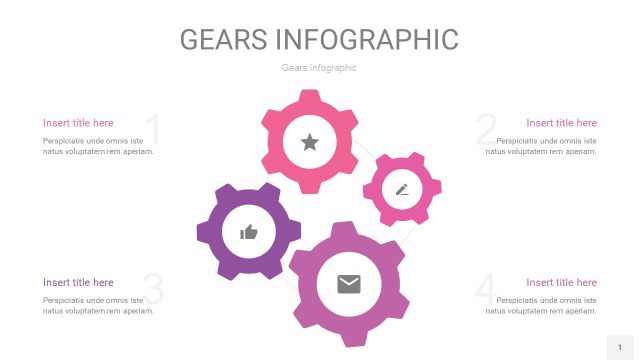 粉紫色齿轮PPT信息图1 粉紫色齿轮PPT信息图1