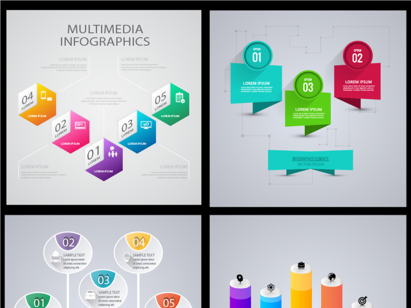 二维扁平商业目录元素