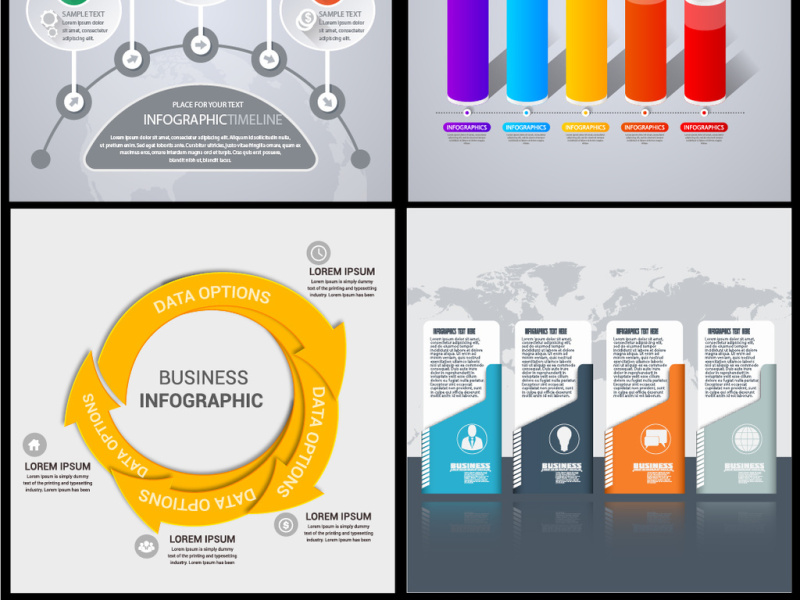 二维扁平商业目录元素