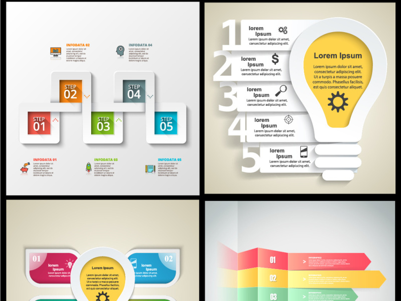 二维扁平商业目录元素