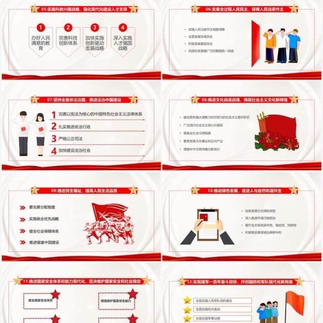 红色简约风学习解读二十大报告重点专题党课PPT模板 红色简约风学习解读二十大报告重点专题党课PPT模板