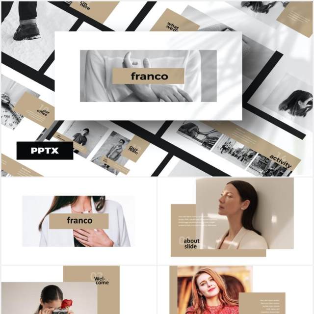 简约作品图片展示PPT模板Franco - Powerpoint Template 简约作品图片展示PPT模板Franco - Powerpoint Template
