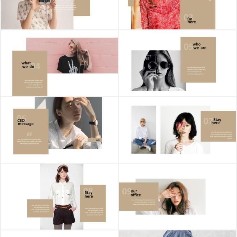 简约作品图片展示PPT模板Franco - Powerpoint Template