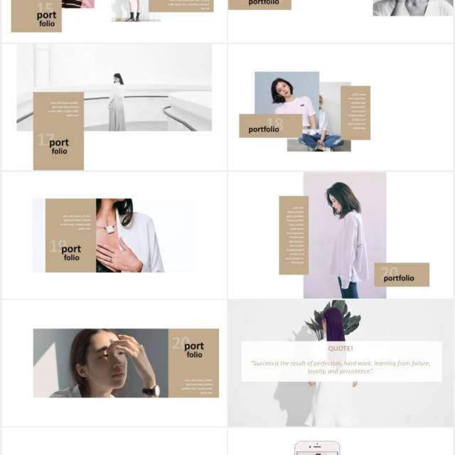 简约作品图片展示PPT模板Franco - Powerpoint Template