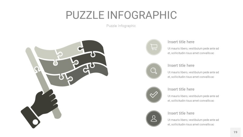 灰色拼图PPT图表19
