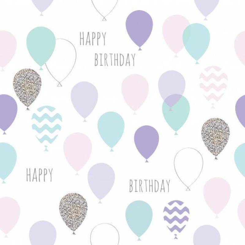 Cute birthday seamless pattern with balloons.