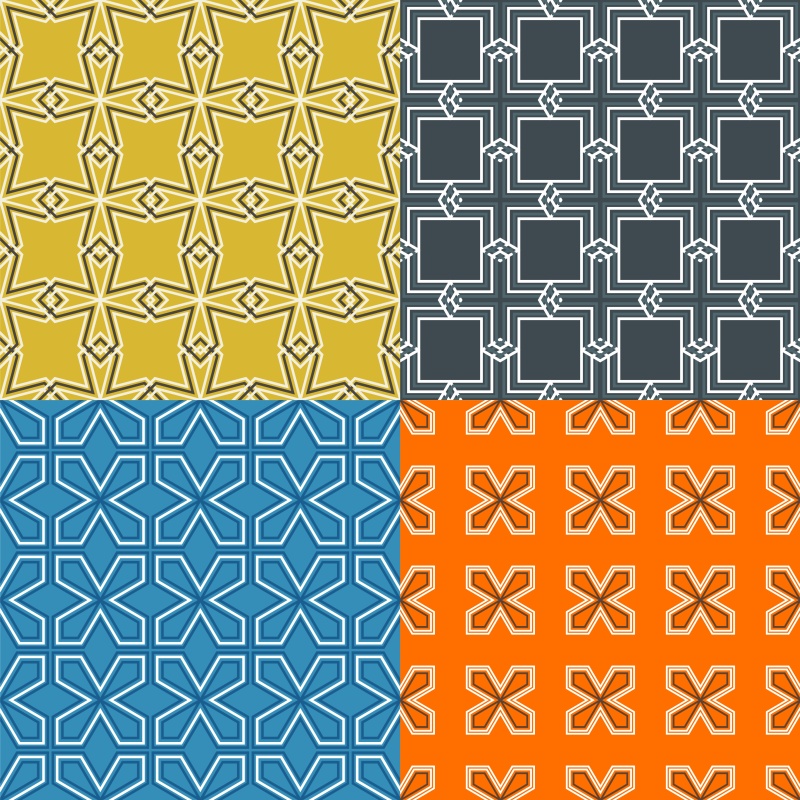 优雅的几何无缝图案集合27