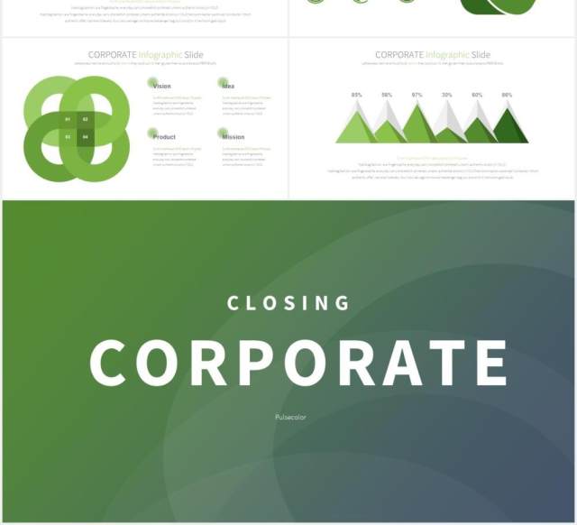 11套公司宣传报告用可视化图表PPT素材CORPORATE - PowerPoint Infographics