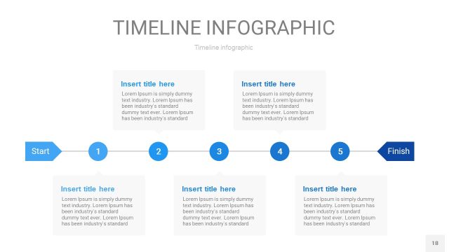 天蓝色时间轴PPT信息图18