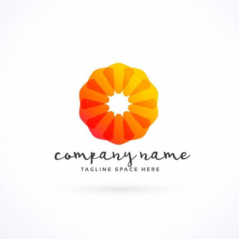 创意橙色公司标志概念