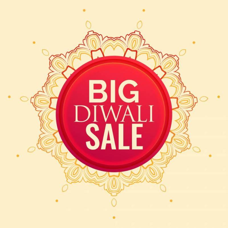 与曼陀罗装饰的屠妖节销售海报设计