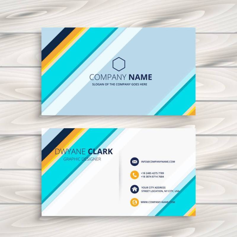 现代抽象名片模板矢量设计插画