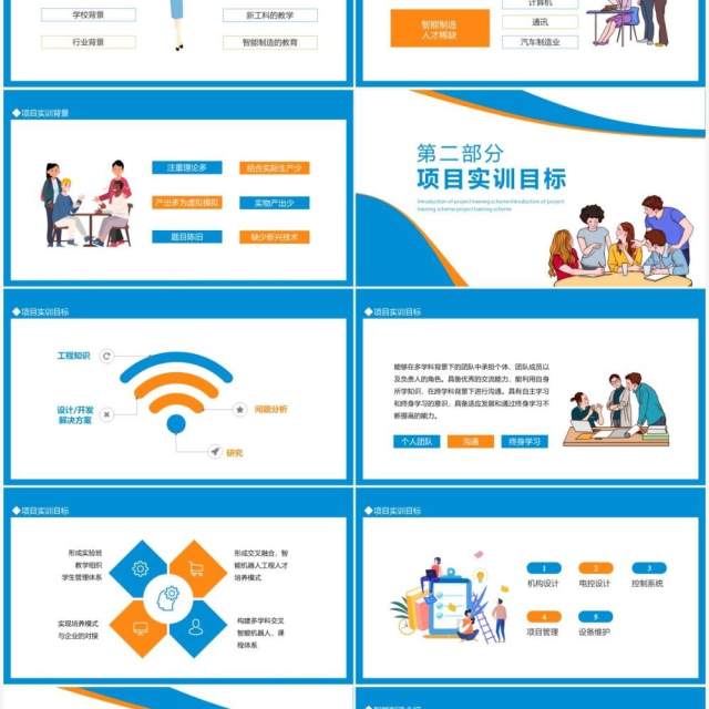 项目实训方案介绍动态PPT模板