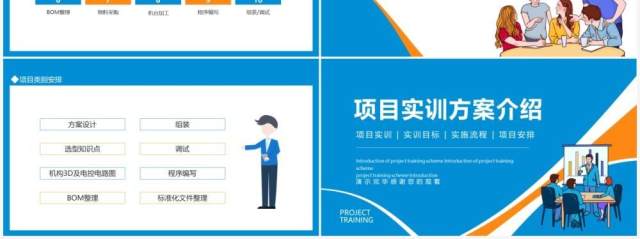 项目实训方案介绍动态PPT模板