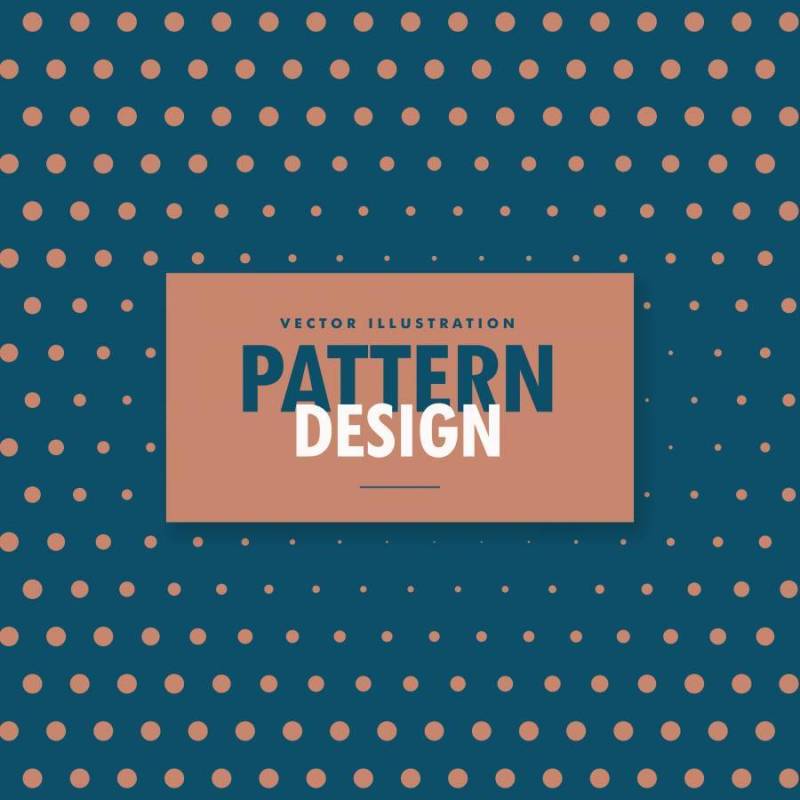 蓝色背景与褪了色的棕色波尔卡圆点