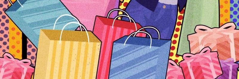 卡通手绘民国风新年春节年货节插画PSD大字报素材75