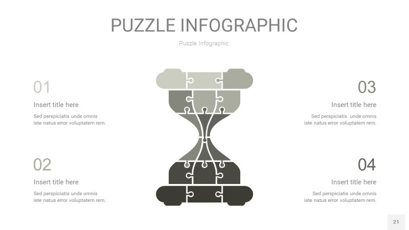 灰色拼图PPT图表21