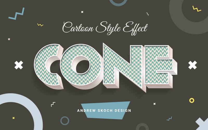 卡通风格的文本效果字体样式PSD艺术设计素材