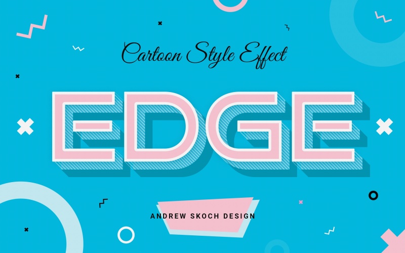 卡通风格的文本效果字体样式PSD艺术设计素材