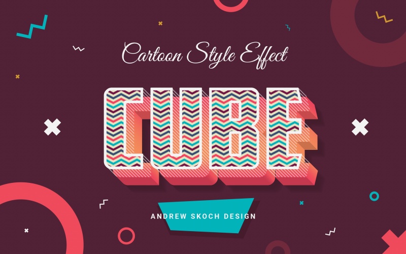 卡通风格的文本效果字体样式PSD艺术设计素材