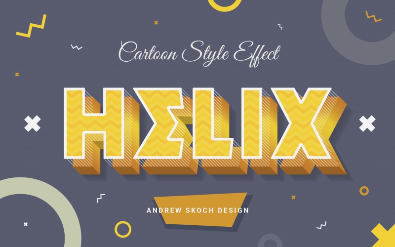 卡通风格的文本效果字体样式PSD艺术设计素材