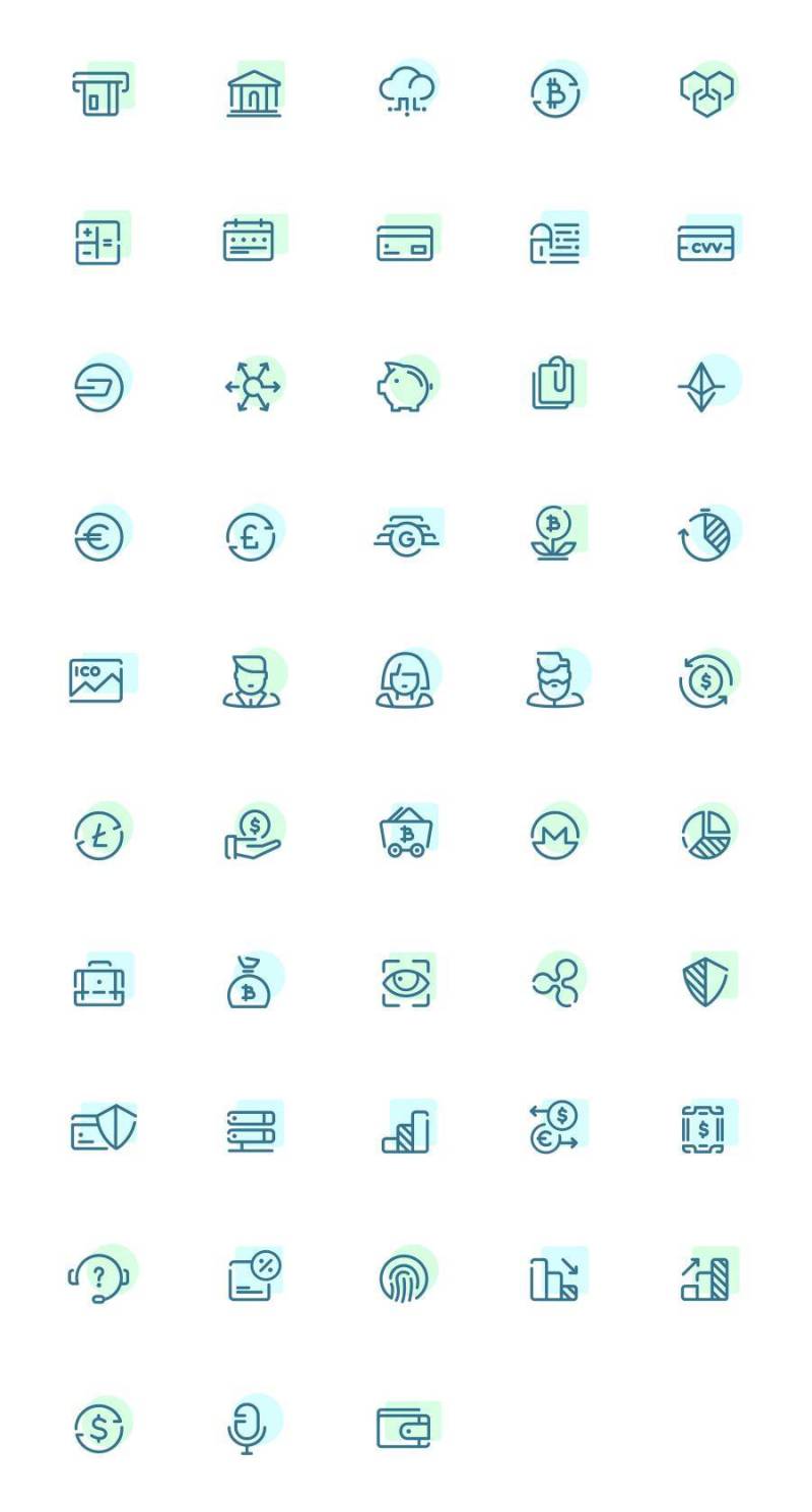 48 枚金融科技元素图标