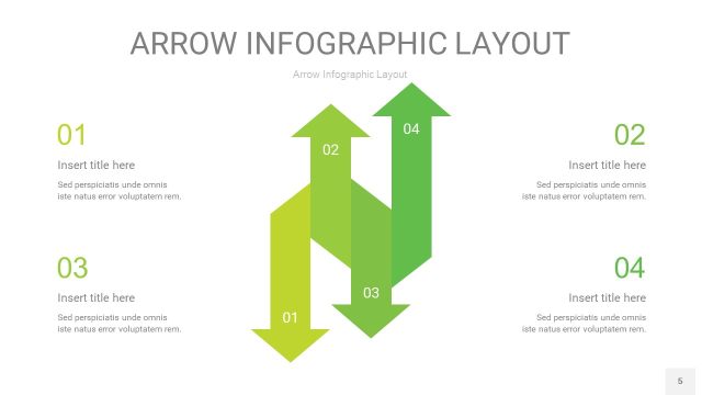 浅绿色箭头PPT信息图表5