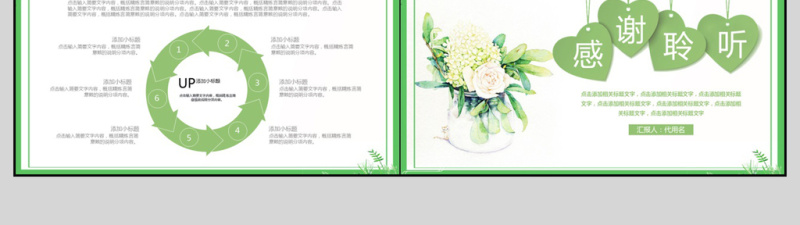 2018小清新工作汇报PPT模板