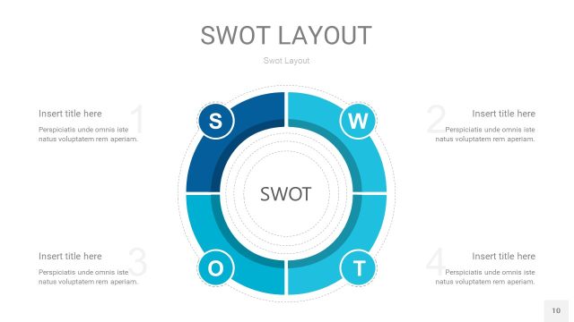 宝石蓝SWOT图表PPT10 宝石蓝SWOT图表PPT10
