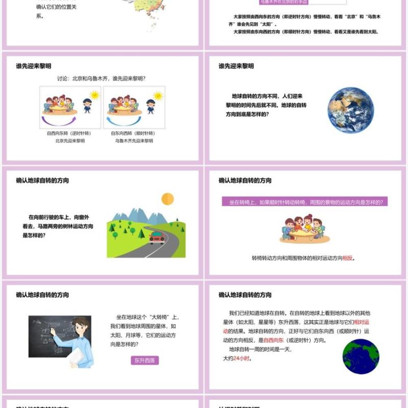 教科版五年级科学下册谁先迎来黎明课件PPT模板