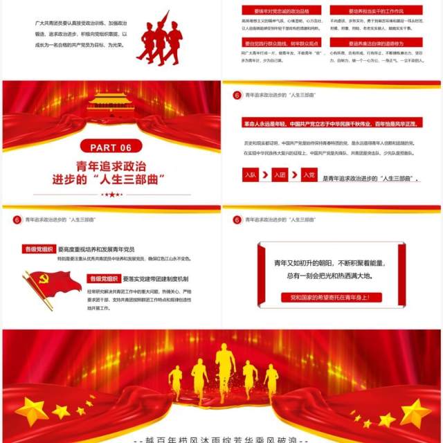 红色简约共青团成立100周年大会PPT模板 红色简约共青团成立100周年大会PPT模板