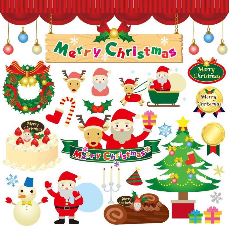 圣诞节插图素材