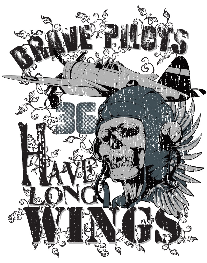 从库存矢量T恤印花设计5613