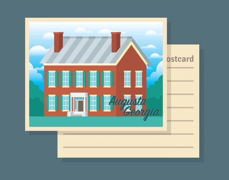 奥古斯塔格鲁吉亚明信片