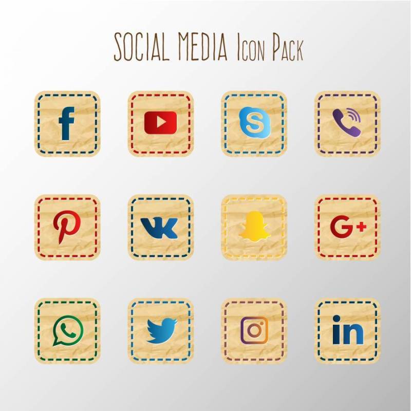 纸社交媒体集合