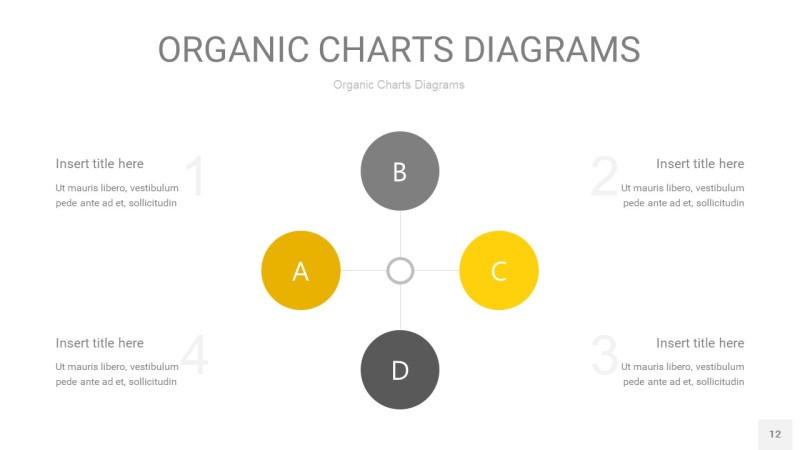 灰黄色循环PPT图表12