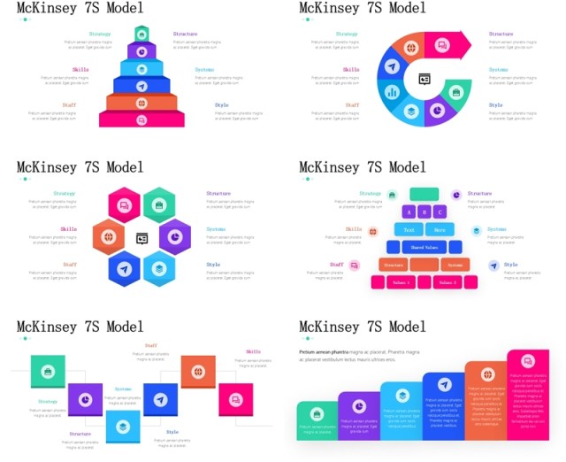 麦肯锡7S信息图PPT模板素材McKinsey 7S Model Infographics