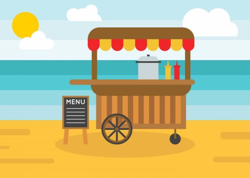 独特的海滩特许矢量