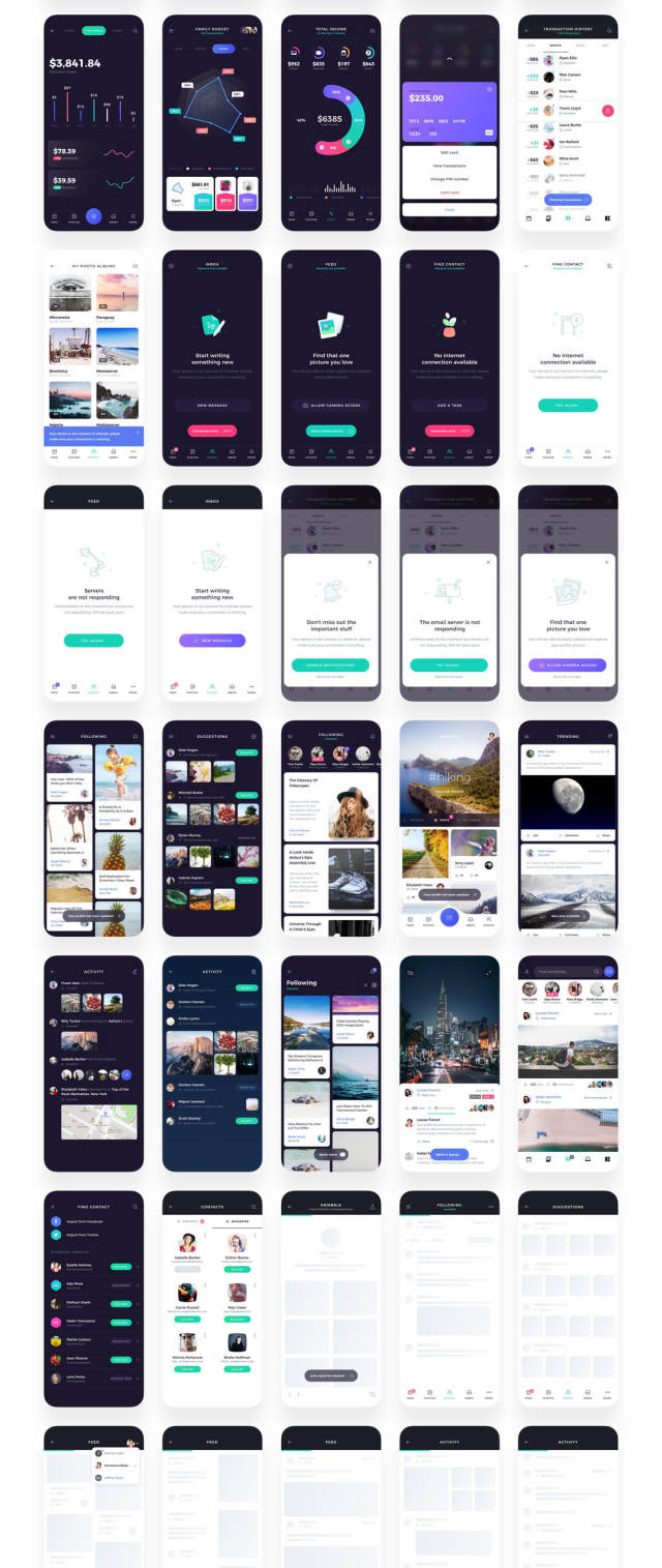 适用于Sketch,Adobe XD和Figma。,Atro Mobile UI Kit的100多个移动屏幕UI工具包 适用于Sketch,Adobe XD和Figma。,Atro Mobile UI Kit的100多个移动屏幕UI工具包