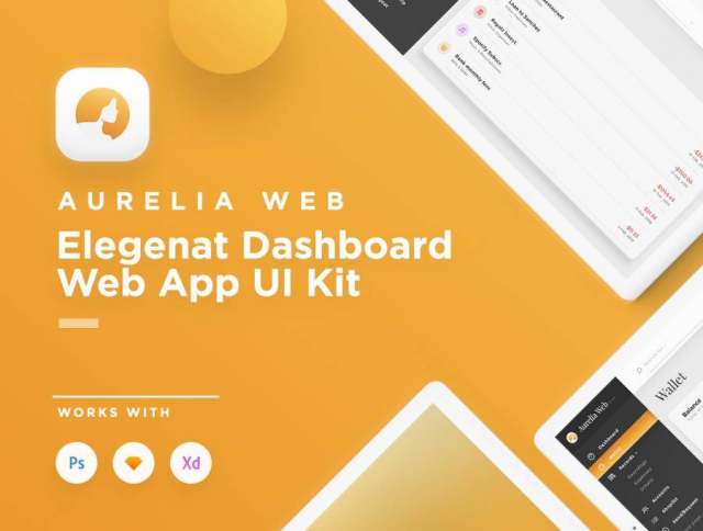 适用于Sketch,Photoshop和XD,Aurelia Web UI Kit的优雅仪表板Web App UI工具包 适用于Sketch,Photoshop和XD,Aurelia Web UI Kit的优雅仪表板Web App UI工具包