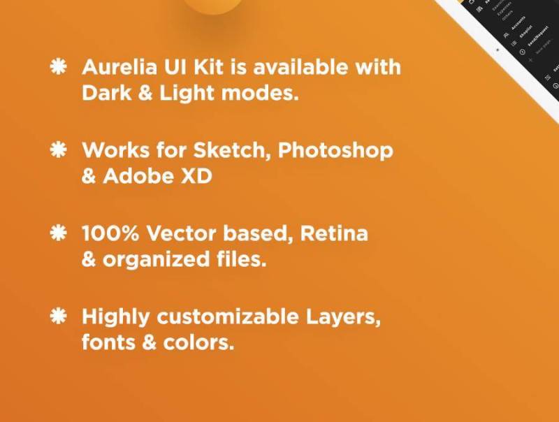 适用于Sketch，Photoshop和XD，Aurelia Web UI Kit的优雅仪表板Web App UI工具包