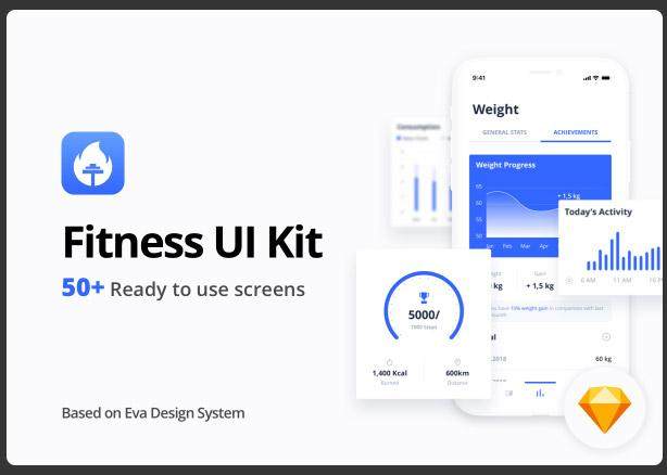 健身UI套件Eva- Fitness UI Kit 健身UI套件Eva- Fitness UI Kit