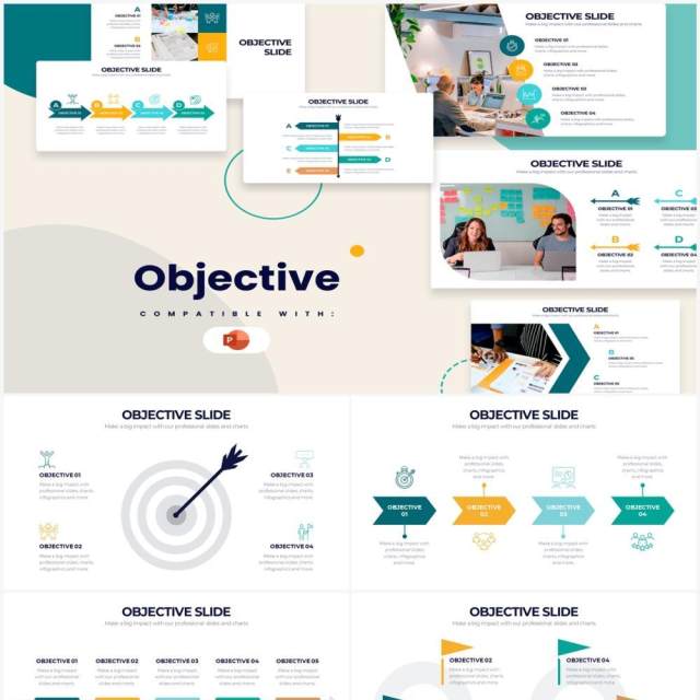简约企业目标业绩目标并列关系PPT信息图形素材Objective Powerpoint Infographics 简约企业目标业绩目标并列关系PPT信息图形素材Objective Powerpoint Infographics