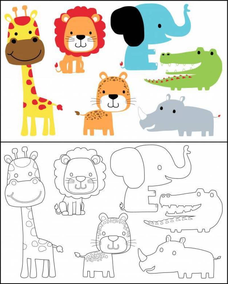 彩图或页面与动物卡通