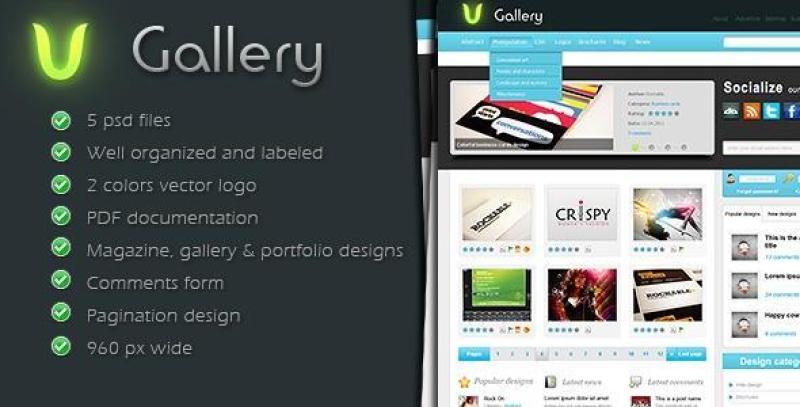 Viva Gallery Full PSD Web Template