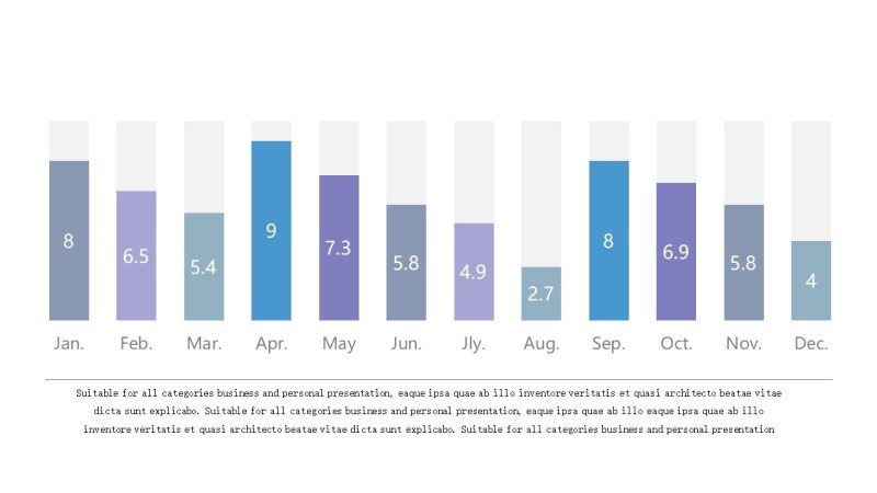 扁平化多彩数据PPT图表-4
