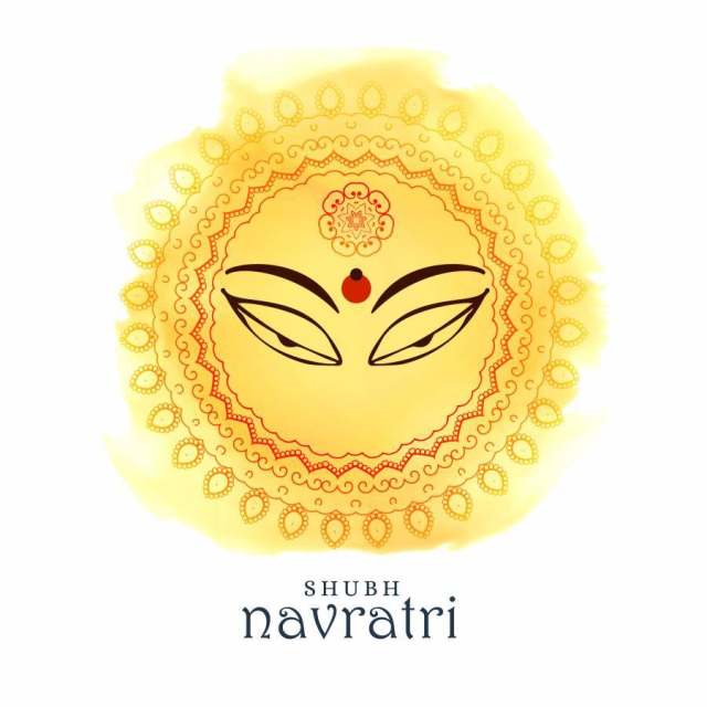 navratri节日的美丽的maa durga女神眼睛 navratri节日的美丽的maa durga女神眼睛