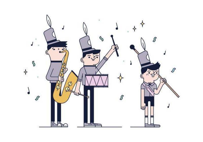  的游行乐队矢量